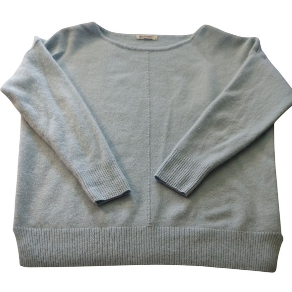 Woolovers ‎ Cashmere Sweater Long Sleeve Baby Blue Round Neck  Womens Large - Picture 1 of 7